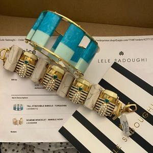 ** Lele Sadoughi 💯 Scarab Marble Bracelet **